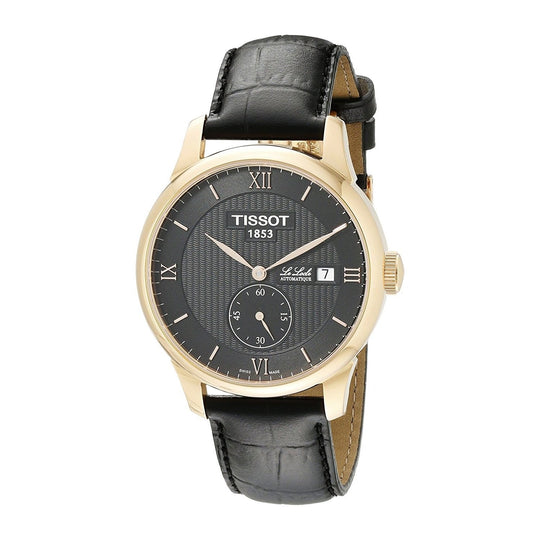 Tissot Men's T0064283605801 Le Locle Automatic Black Leather Watch