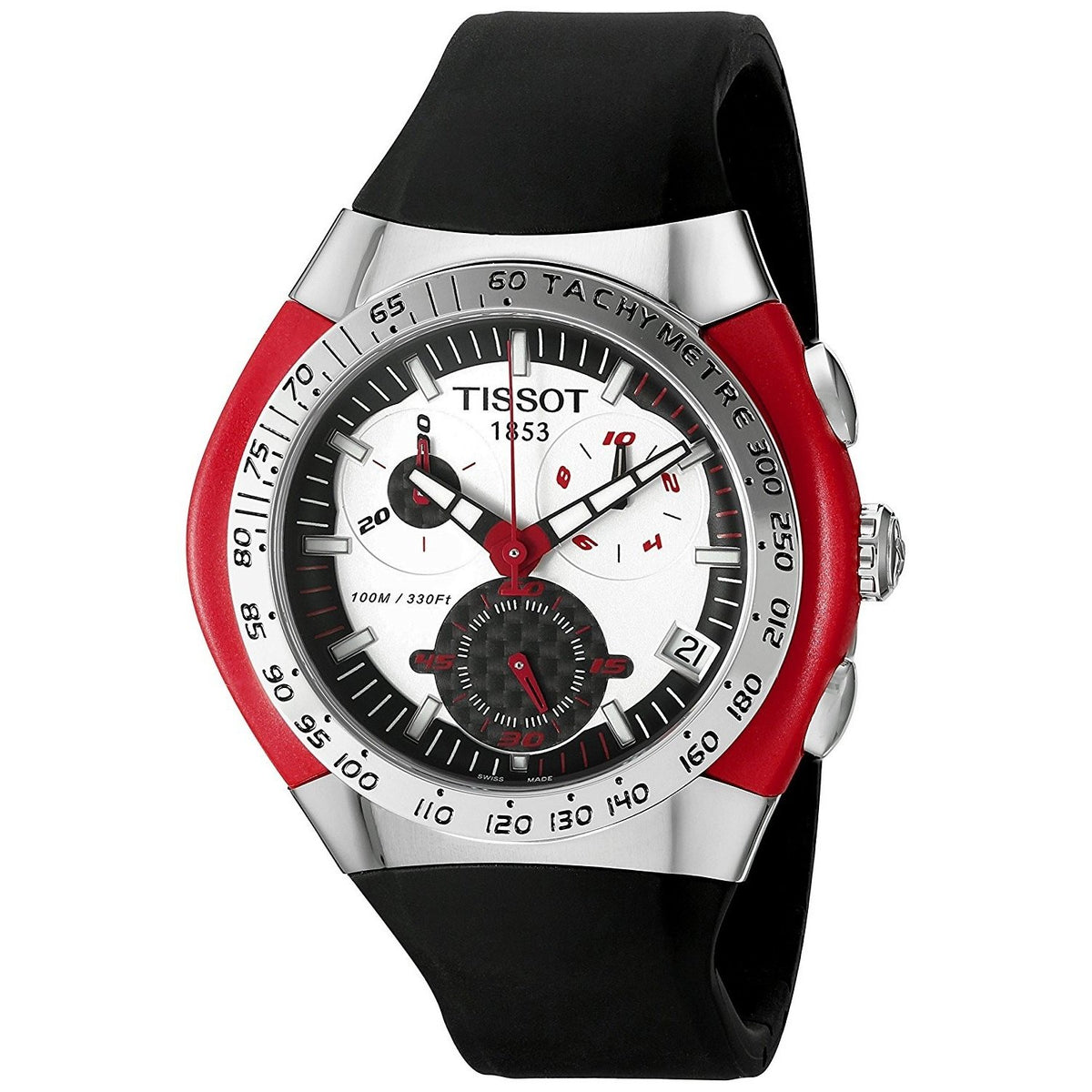 Tissot Men&#39;s T0104171703101 T-Tracx Chronograph Black Rubber Watch