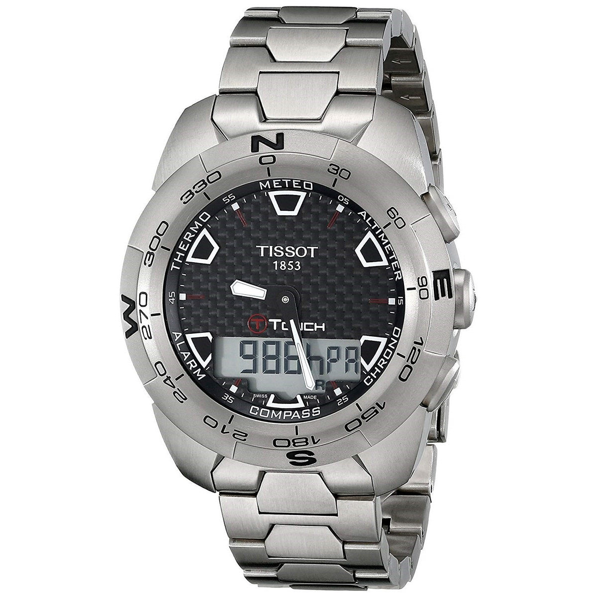Tissot Men&#39;s T0134204420100 T-Touch Expert Analog-Digital Titanium Watch