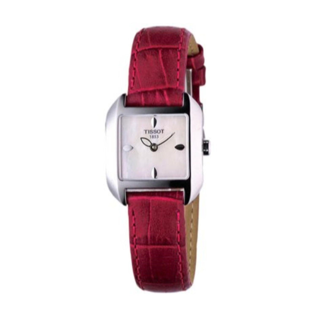 Tissot Women&#39;s T02126571 T-Wave Red Leather Watch