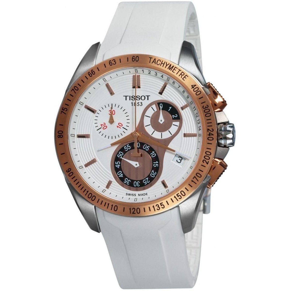 Tissot Men's T0244172701100 T-Sport Racing White Rubber Watch