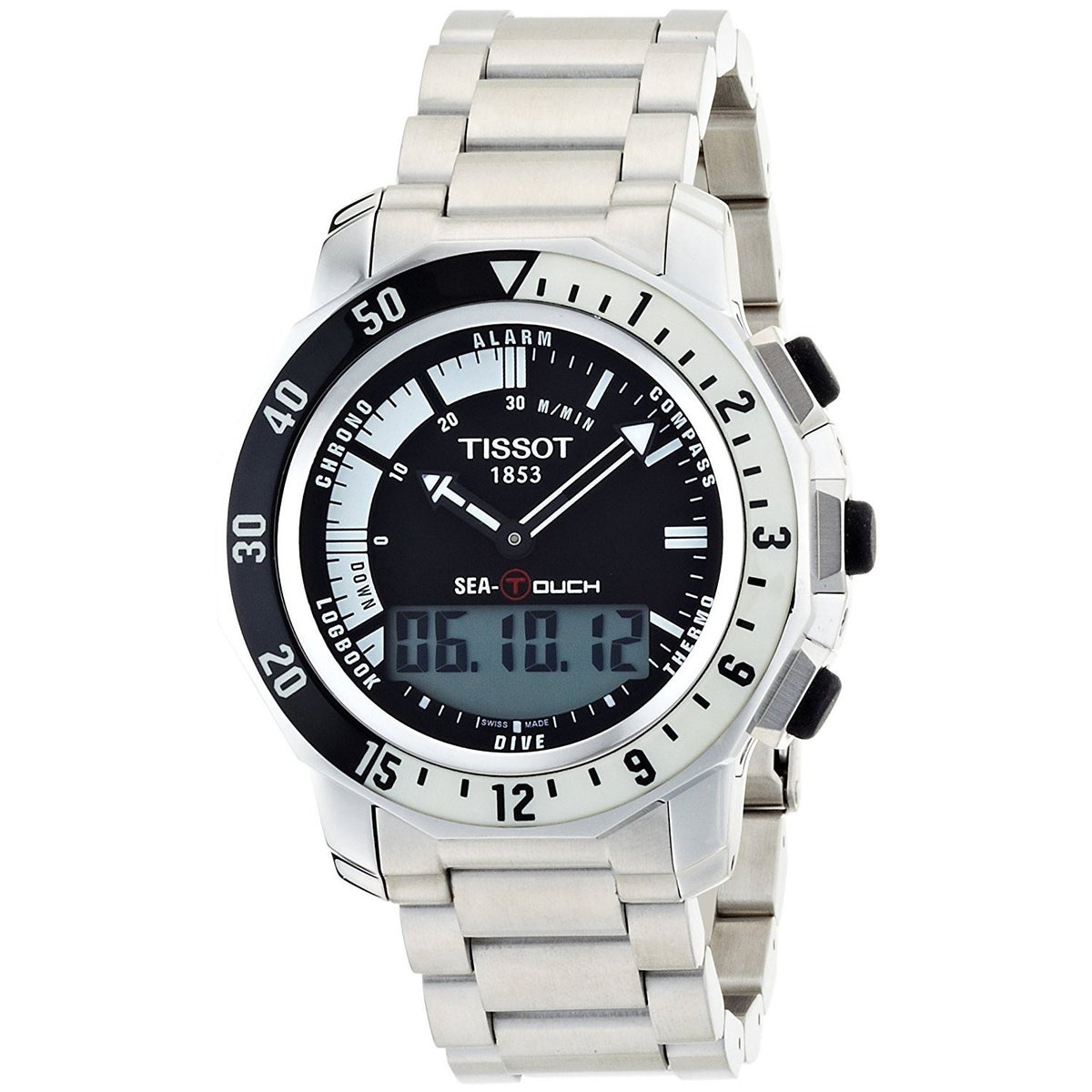 Tissot Men&#39;s T0264201105100 Sea Touch Analog-Digital Stainless Steel Watch