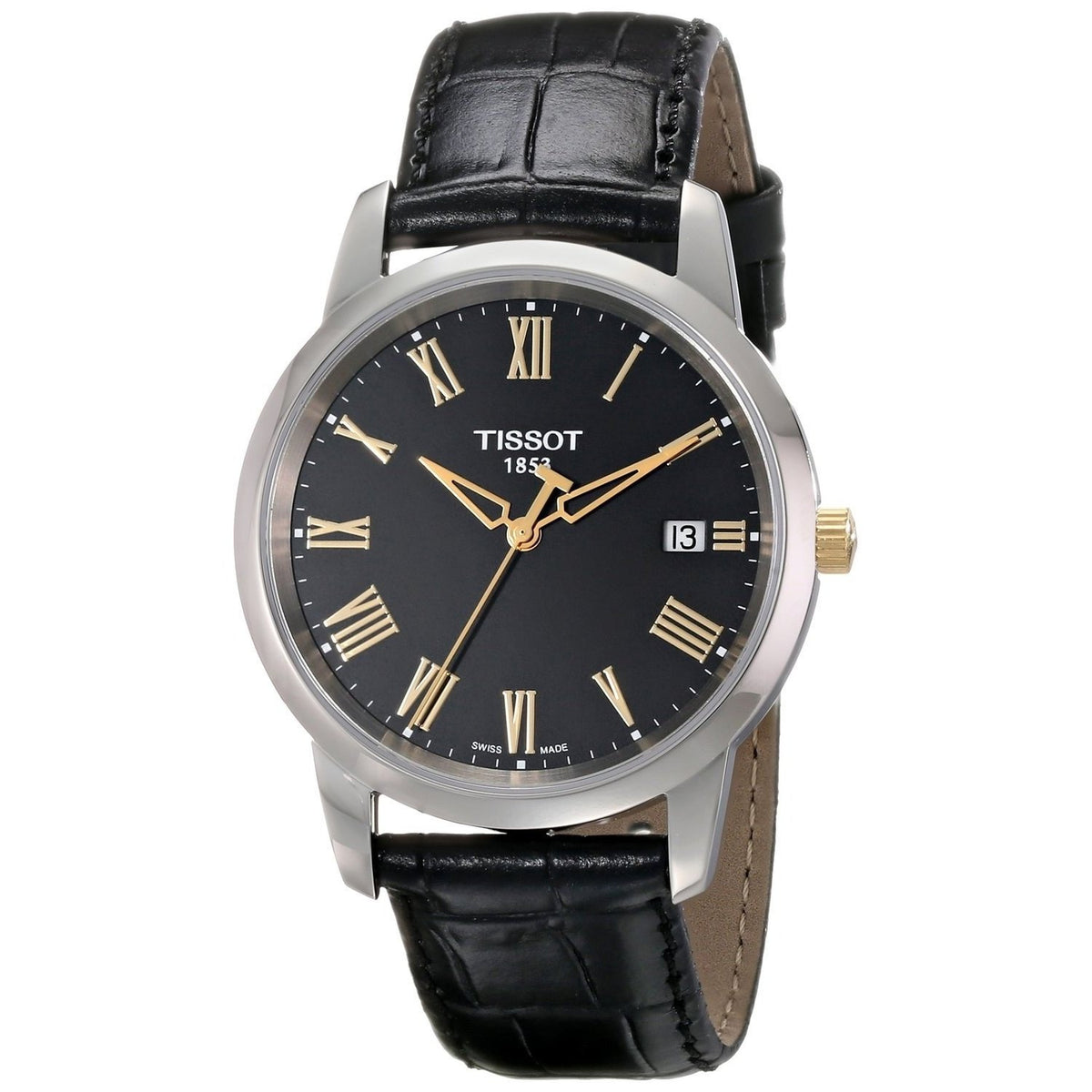 Tissot Men's T0334102605301 T-Classic Black Leather Watch