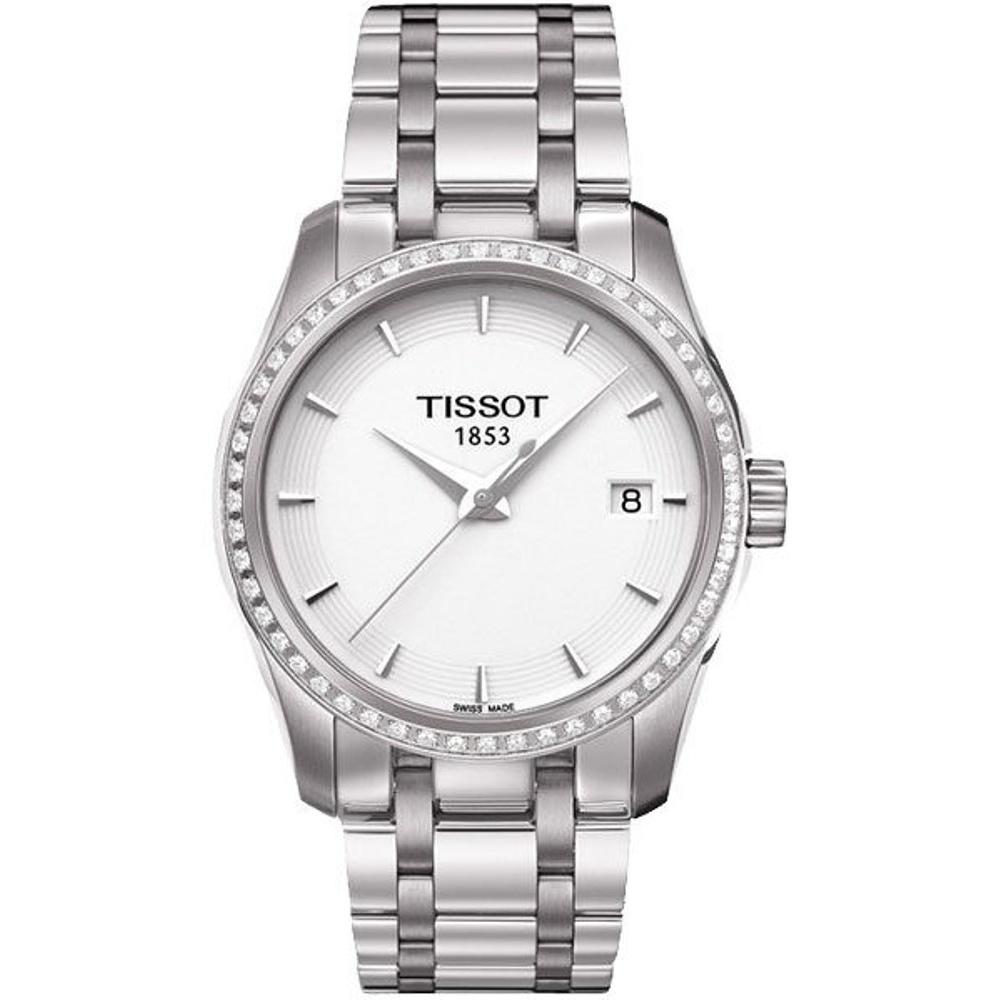 Tissot Women&#39;s T0352106101100 Couturier Diamond Stainless Steel Watch