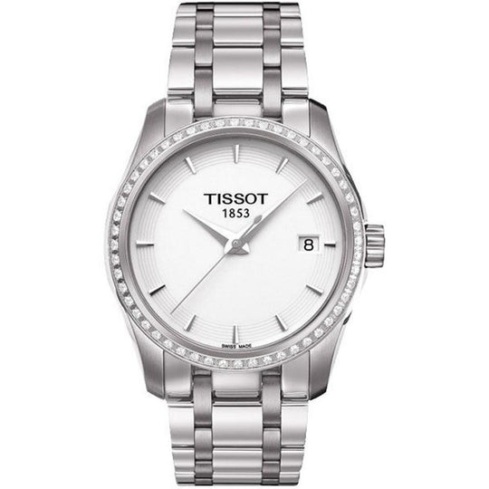 Tissot Women's T0352106101100 Couturier Diamond Stainless Steel Watch