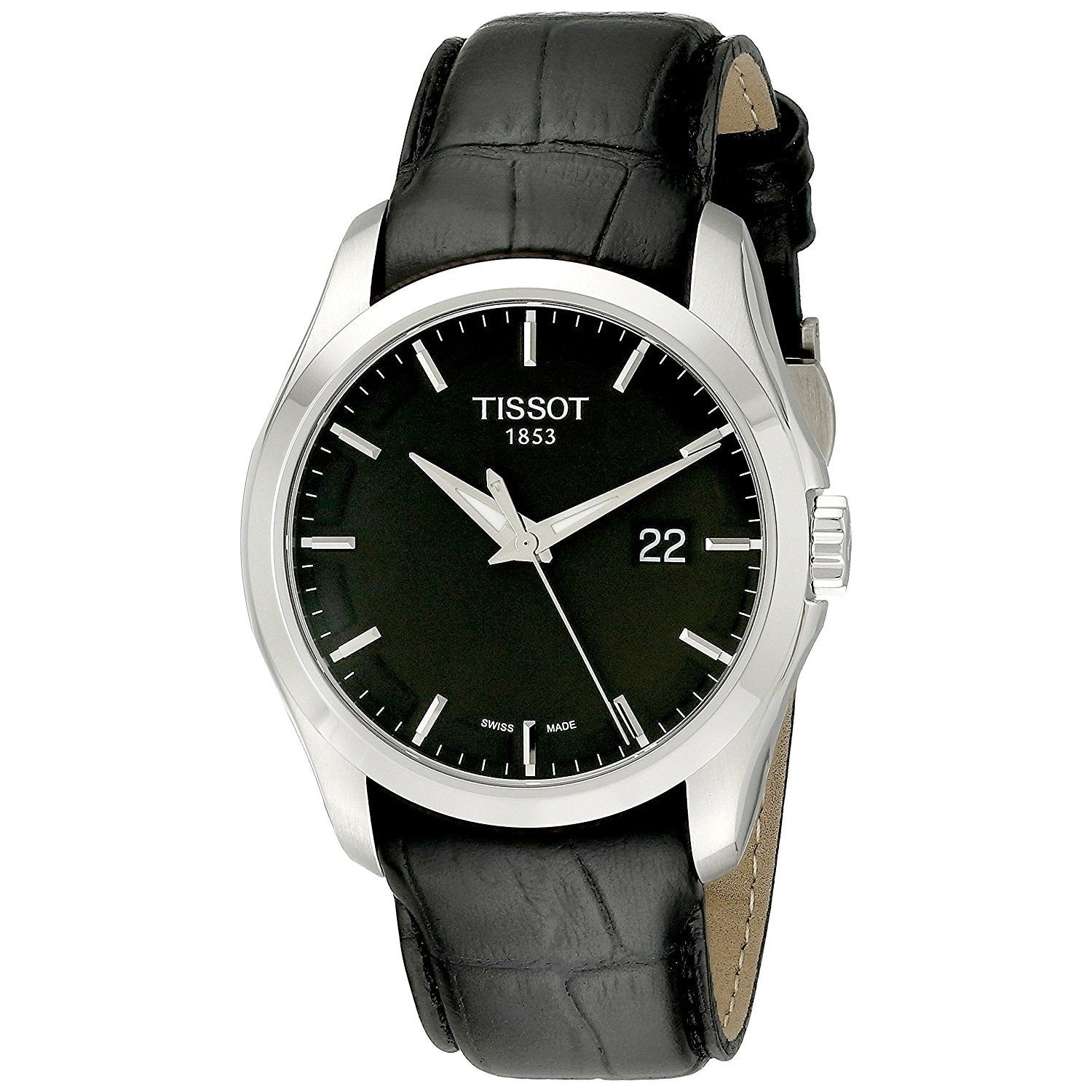 Tissot Men s T0354101605100 Couturier Black Leather Watch