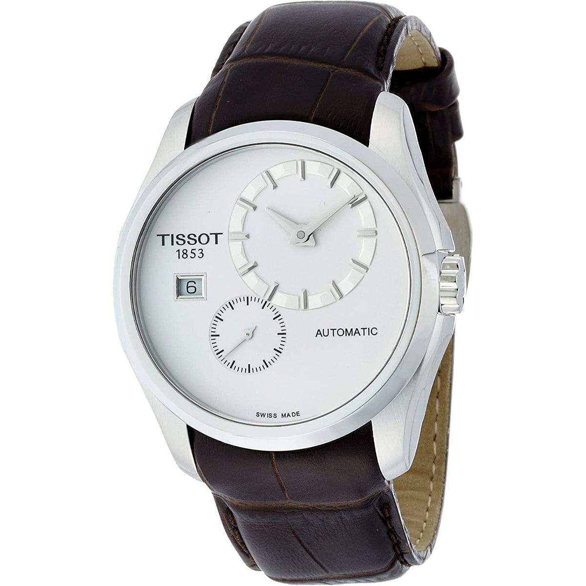 Tissot Men's T0354281603100 Couturier Automatic Brown Leather Watch