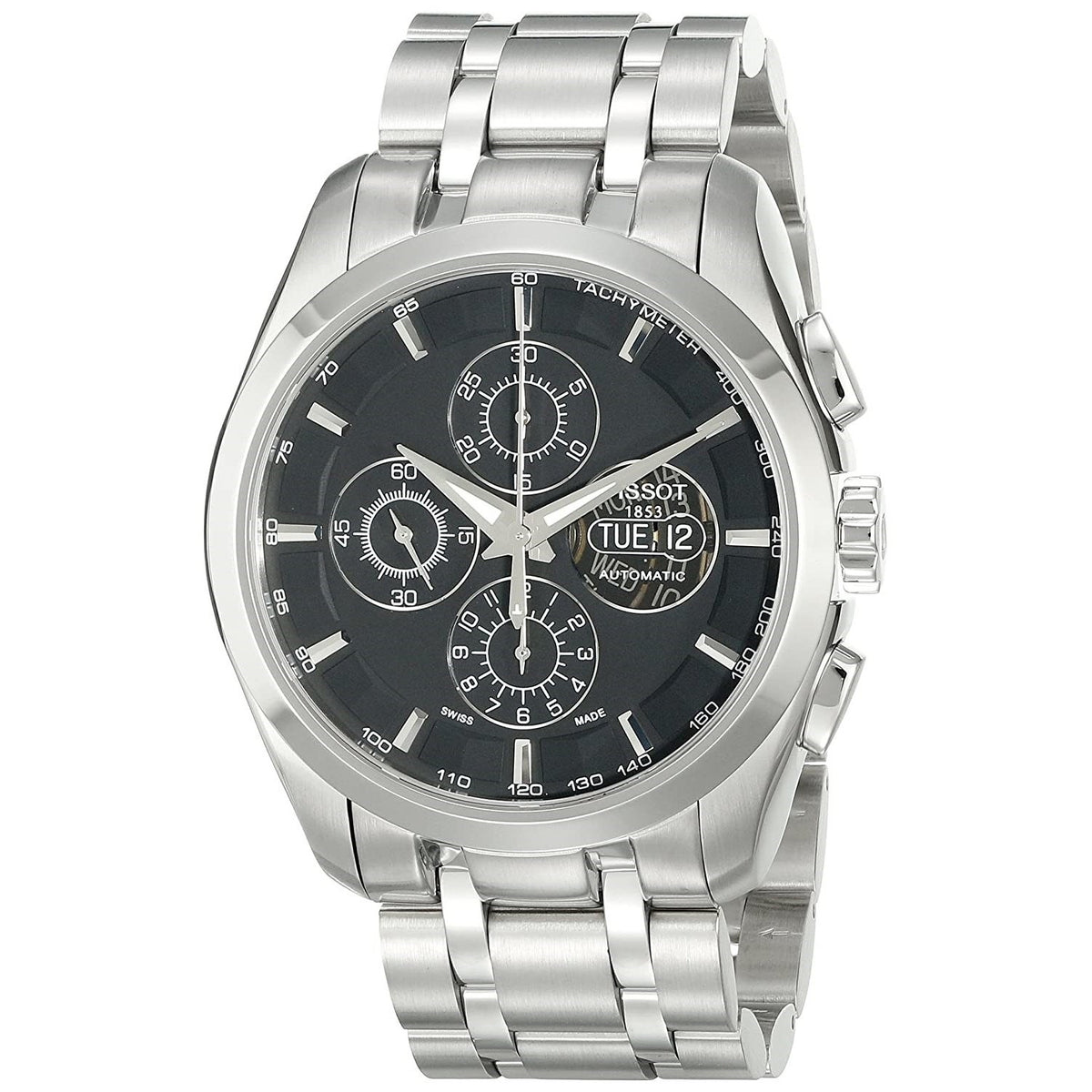 Tissot Men's T0356141105100 Couturier Chronograph Automatic Stainless Steel Watch