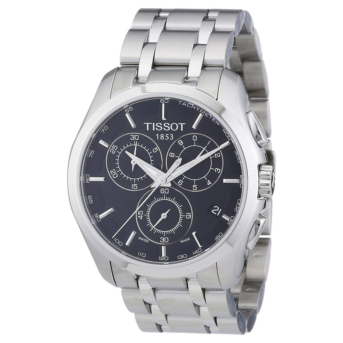 Tissot Men&#39;s T0356171105100 Couturier Chronograph Stainless Steel Watch