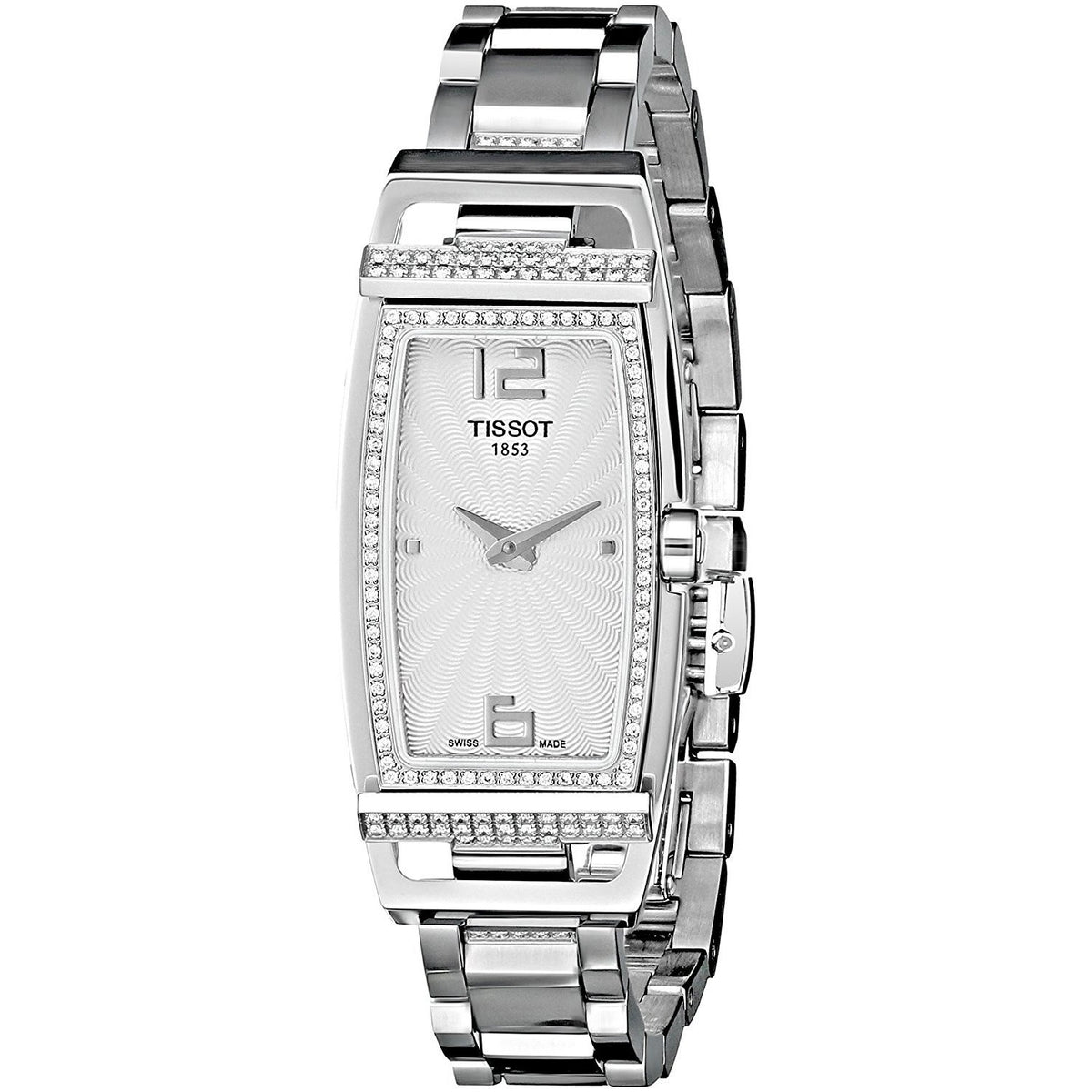 Tissot Women&#39;s T0373091103701 My T Tonneau Diamond Stainless Steel Watch
