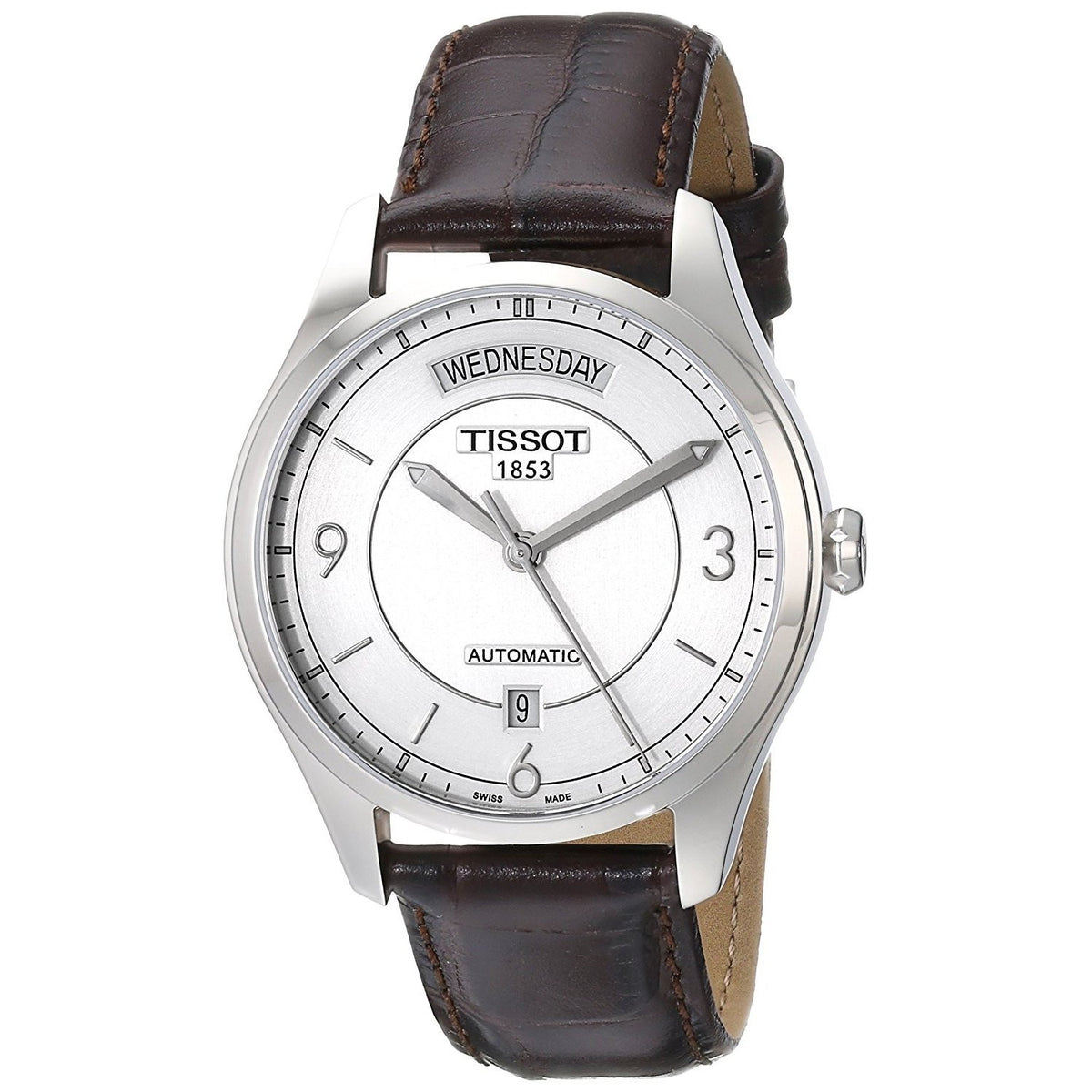 Tissot Men&#39;s T0384301603700 T-One Automatic Brown Leather Watch
