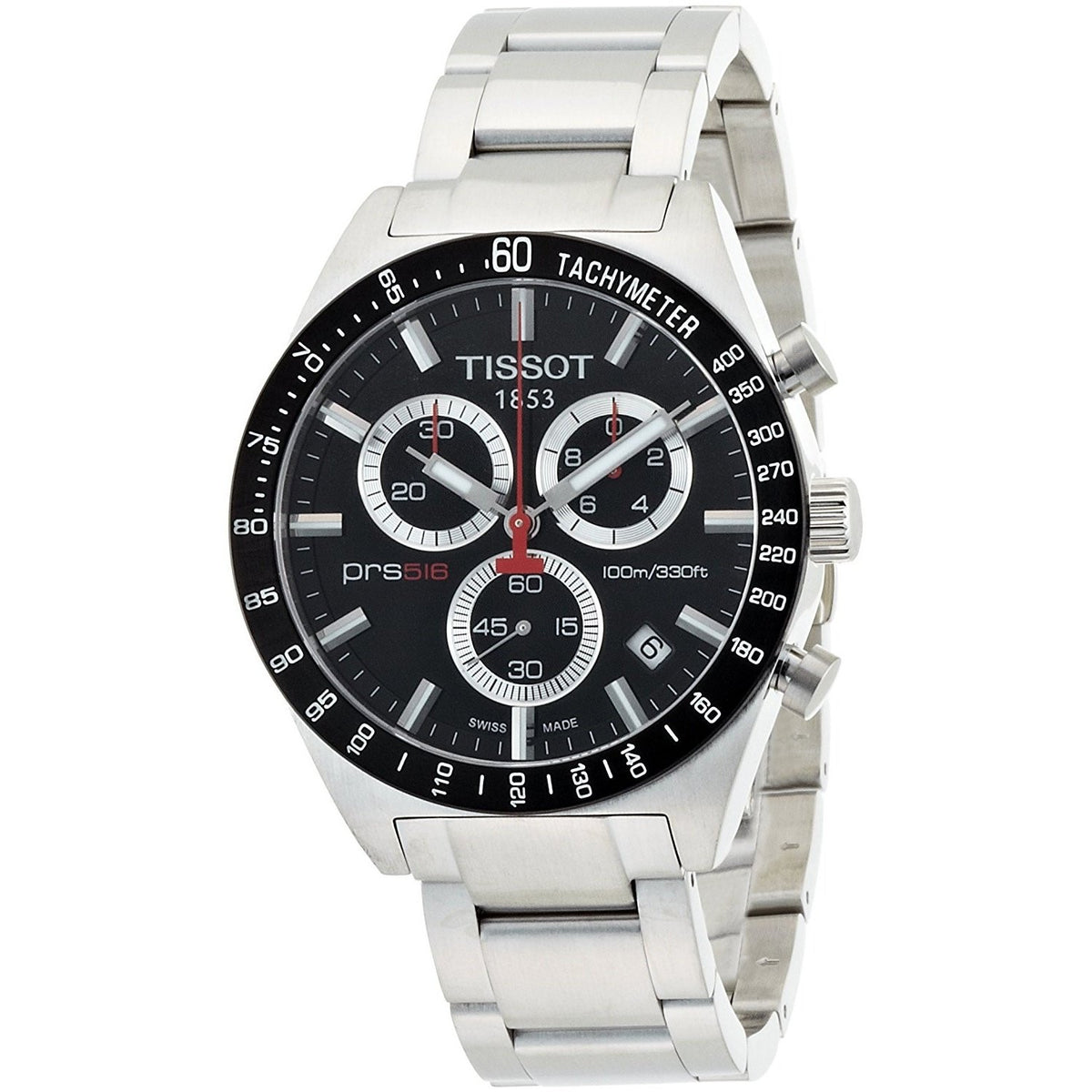 Tissot Men&#39;s T0444172105100 PRS 516 Chronograph Tachymeter Stainless Steel Watch