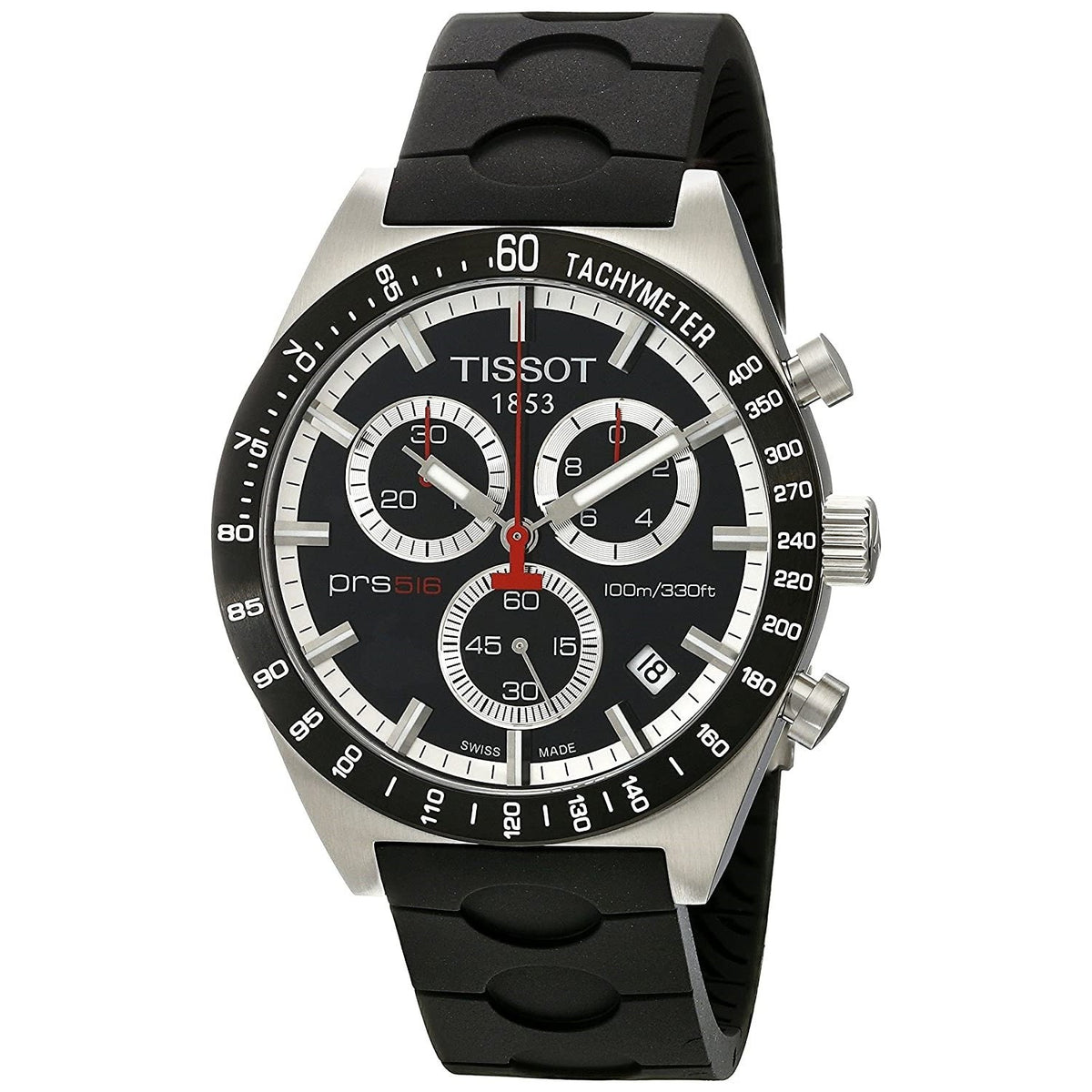 Tissot Men's T0444172705100 PRS516 Chronograph Black Rubber Watch