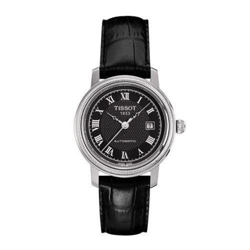 Tissot Women&#39;s T0452071605300 Bridgeport Black Leather Watch