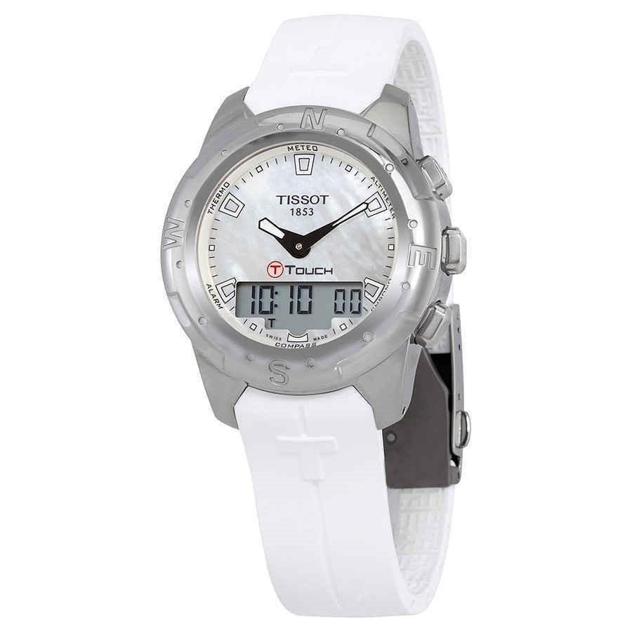 Tissot Women&#39;s T0472204711100 T-Touch II White Rubber Watch