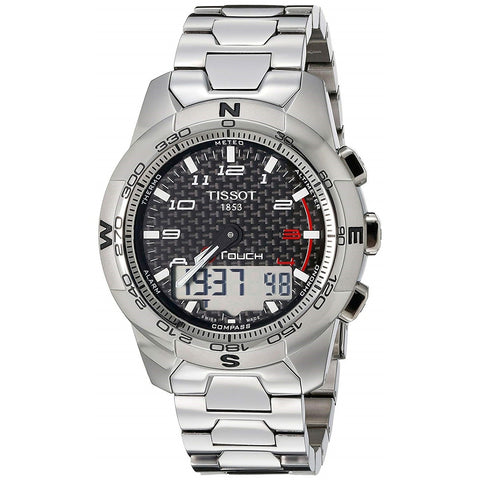 Tissot Men s T0624271705700 T Navigator Chronograph Automatic Black Ru Bezali