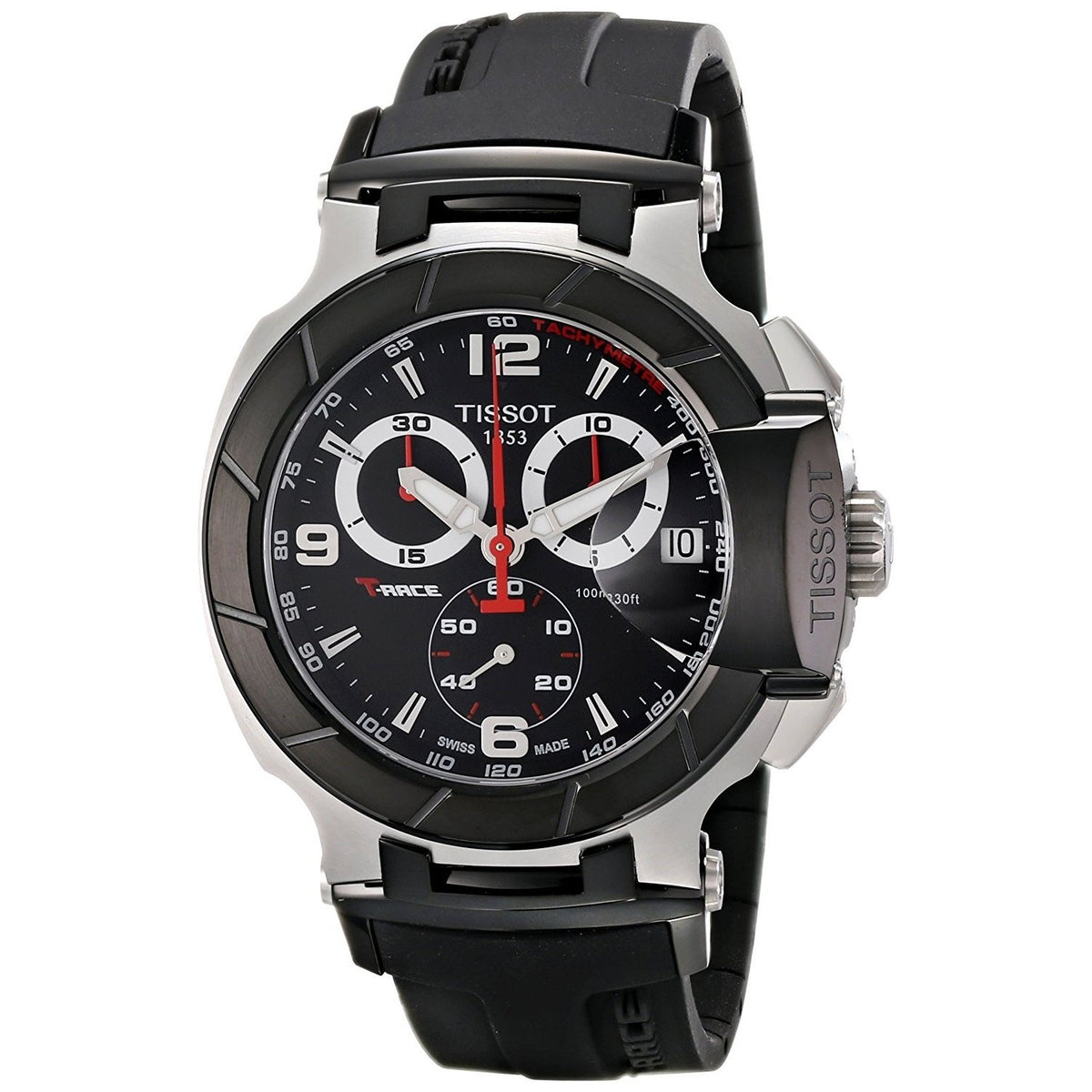 Tissot Men&#39;s T0484172705700 T-Race Chronograph Black Rubber Watch