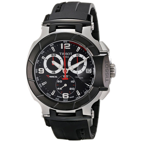 Tissot Men's T0484172705700 T-Race Chronograph Black Rubber Watch
