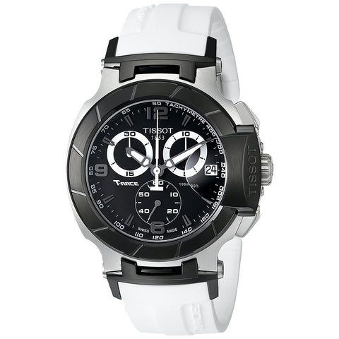 Tissot Men's T0484172705705 T-Race Chronograph White Rubber Watch