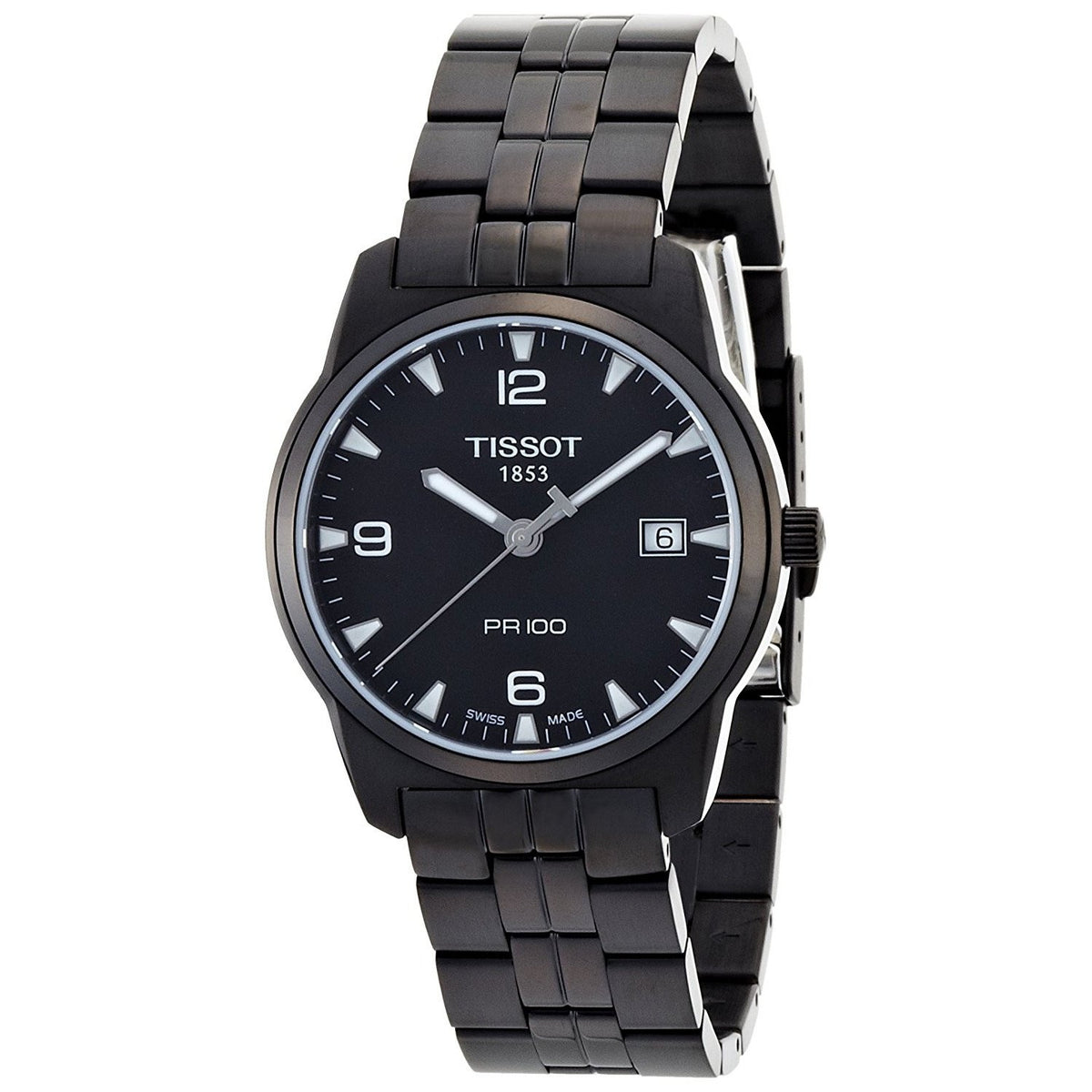 Tissot Men&#39;s T0494103305700 PR 100 Black Stainless Steel Watch