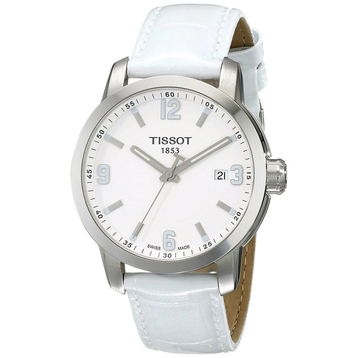 Tissot Unisex T0554101601700 PRC 200 White Leather Watch