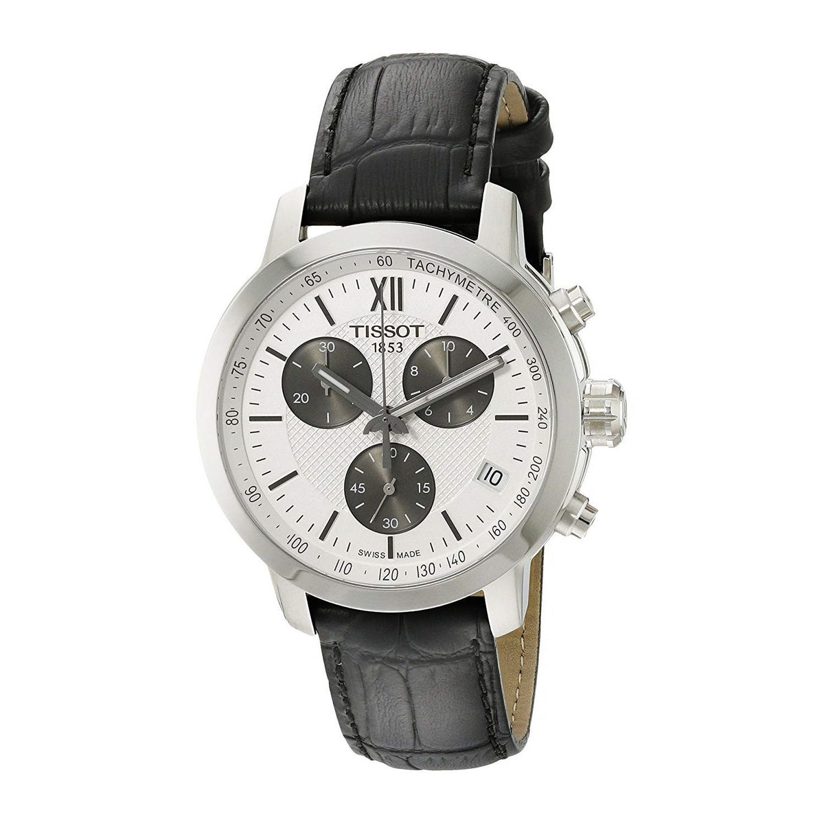 Tissot Men's T0554171603800 PRC200 Chronograph Black Leather Watch