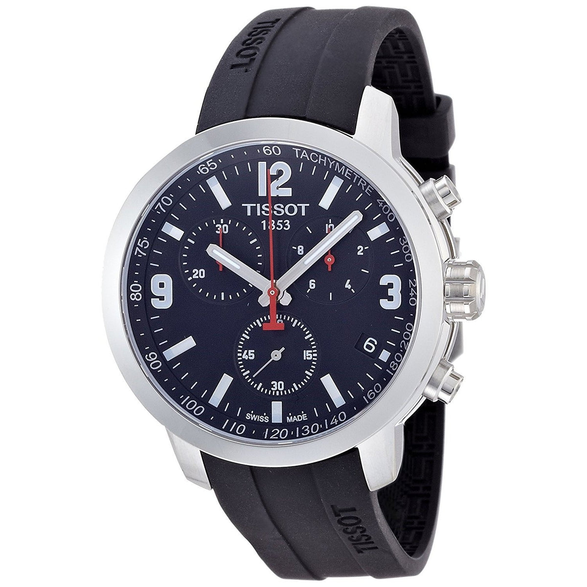 Tissot Men's T0554171705700 PRC 200 Chronograph Black Rubber Watch