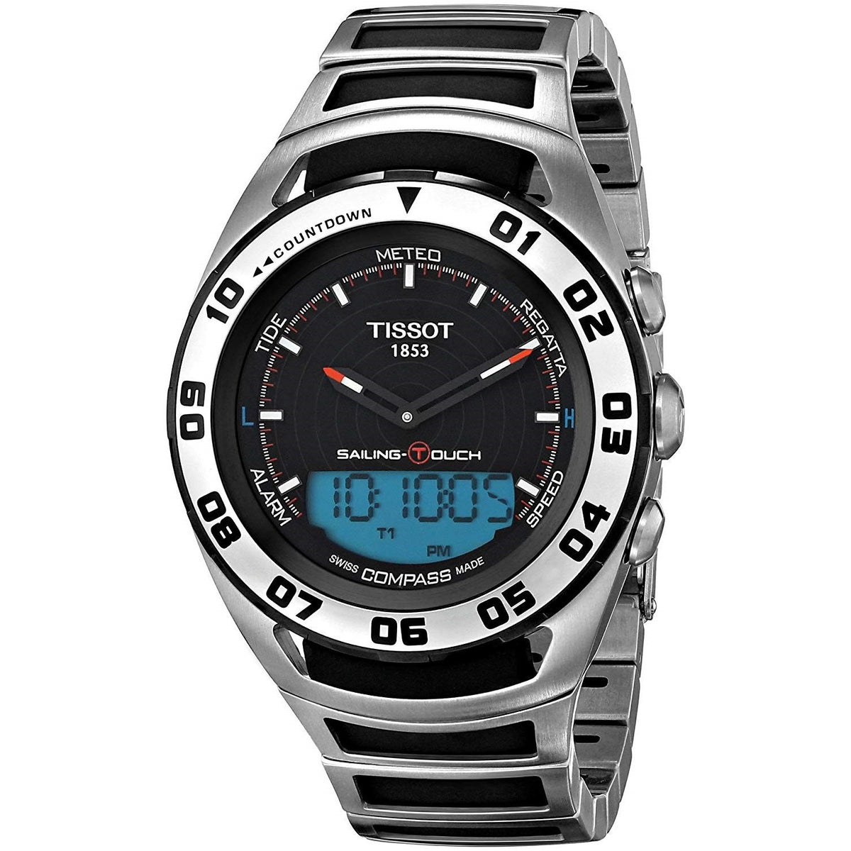 Tissot Men&#39;s T0564202105100 Sailing Touch Analog-Digital Two-Tone Stainless Steel Watch