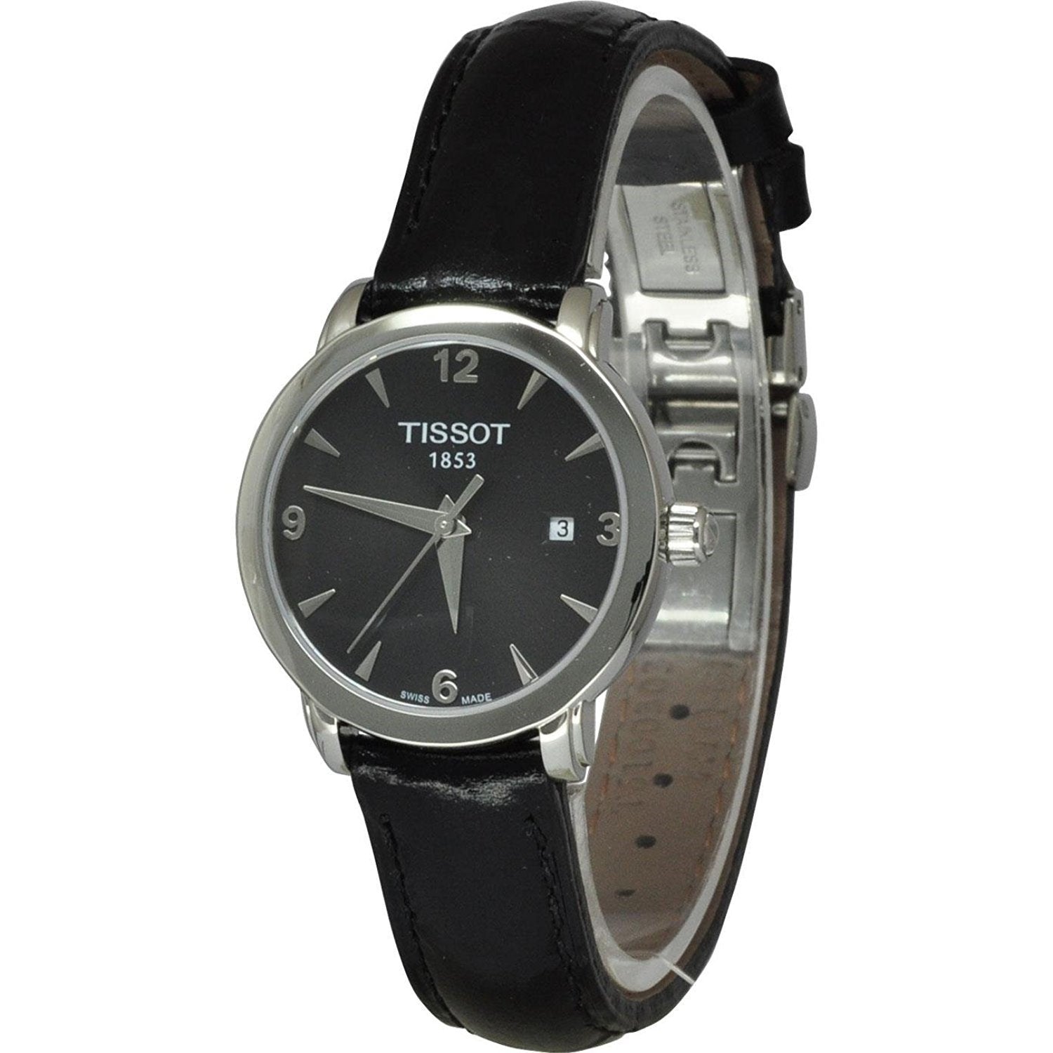 Tissot mens leather clearance watches