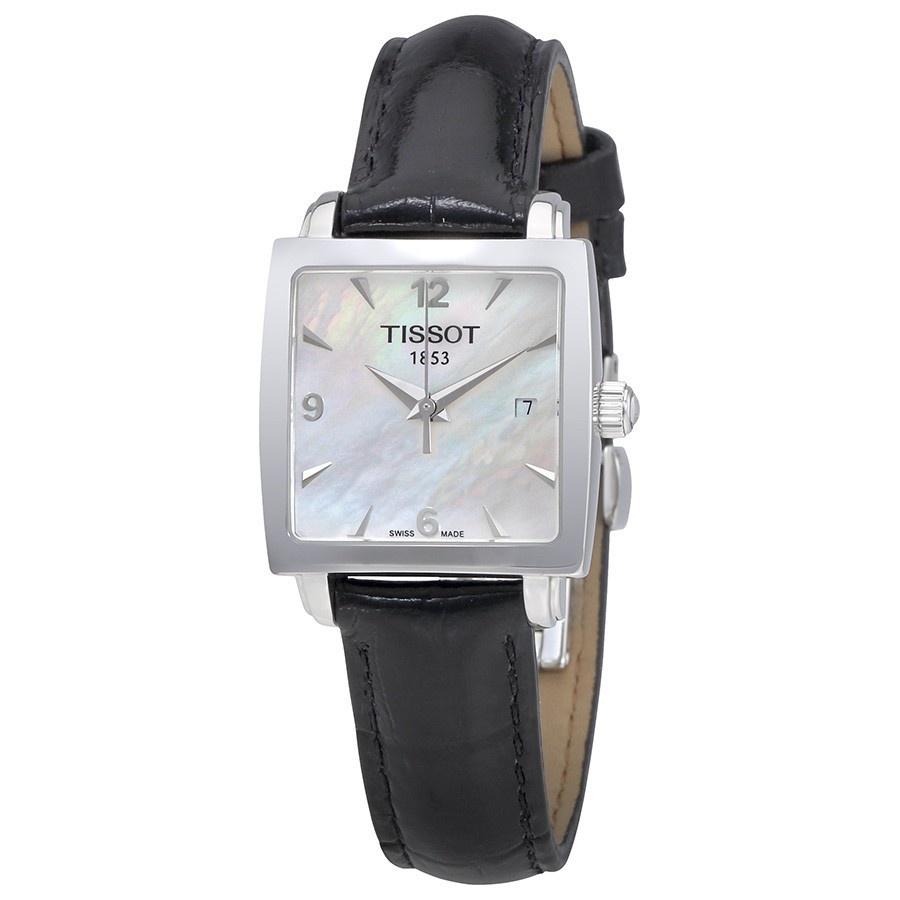 Tissot Women&#39;s T0573101611700 Everytime Black Leather Watch