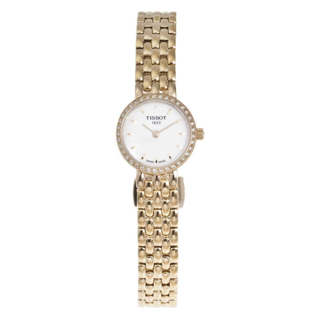 Tissot Women&#39;s T0580096311600 Lovely Diamond Gold-Tone Stainless Steel Watch