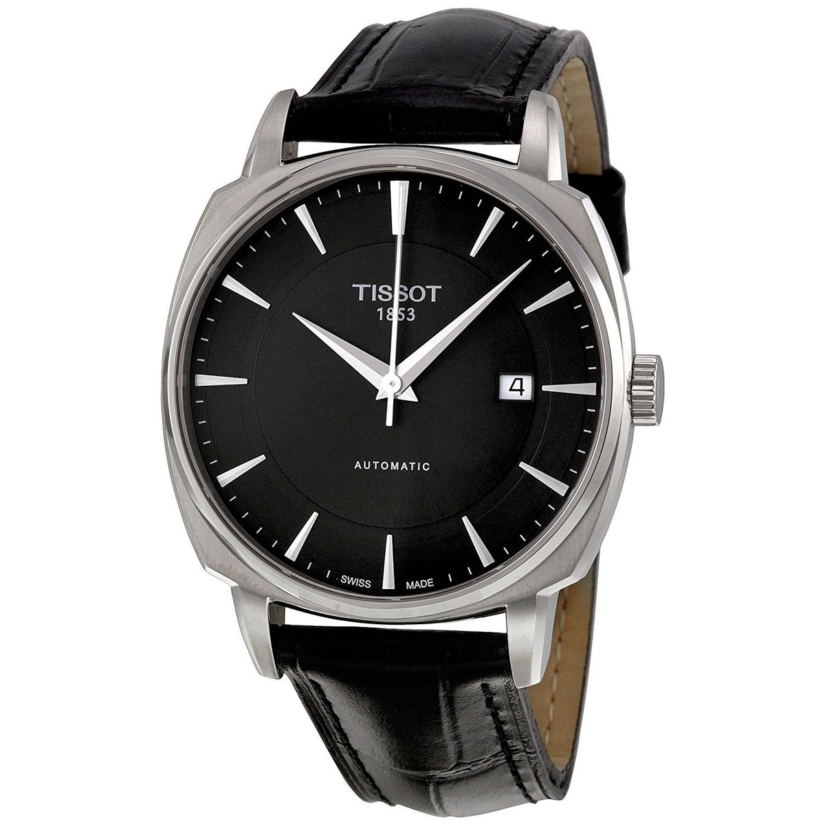 Tissot Men&#39;s T0595071605100 T-Lord Automatic Black Leather Watch