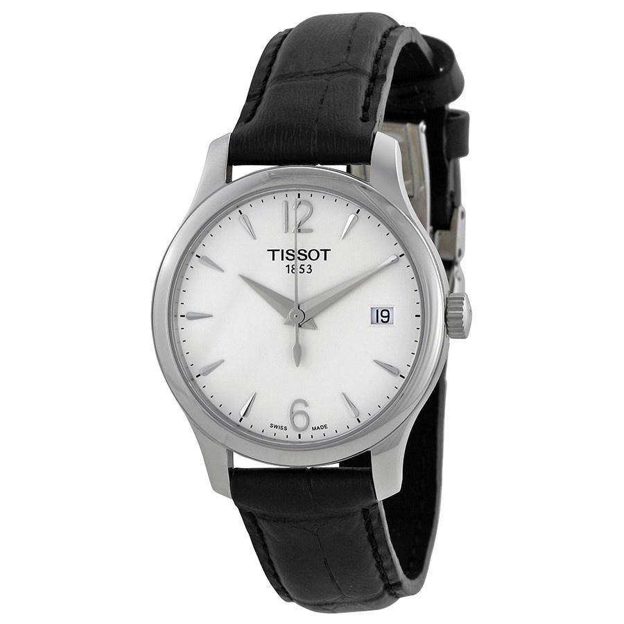 Tissot Women&#39;s T0632101603700 T-Trend Tradition Black Leather Watch