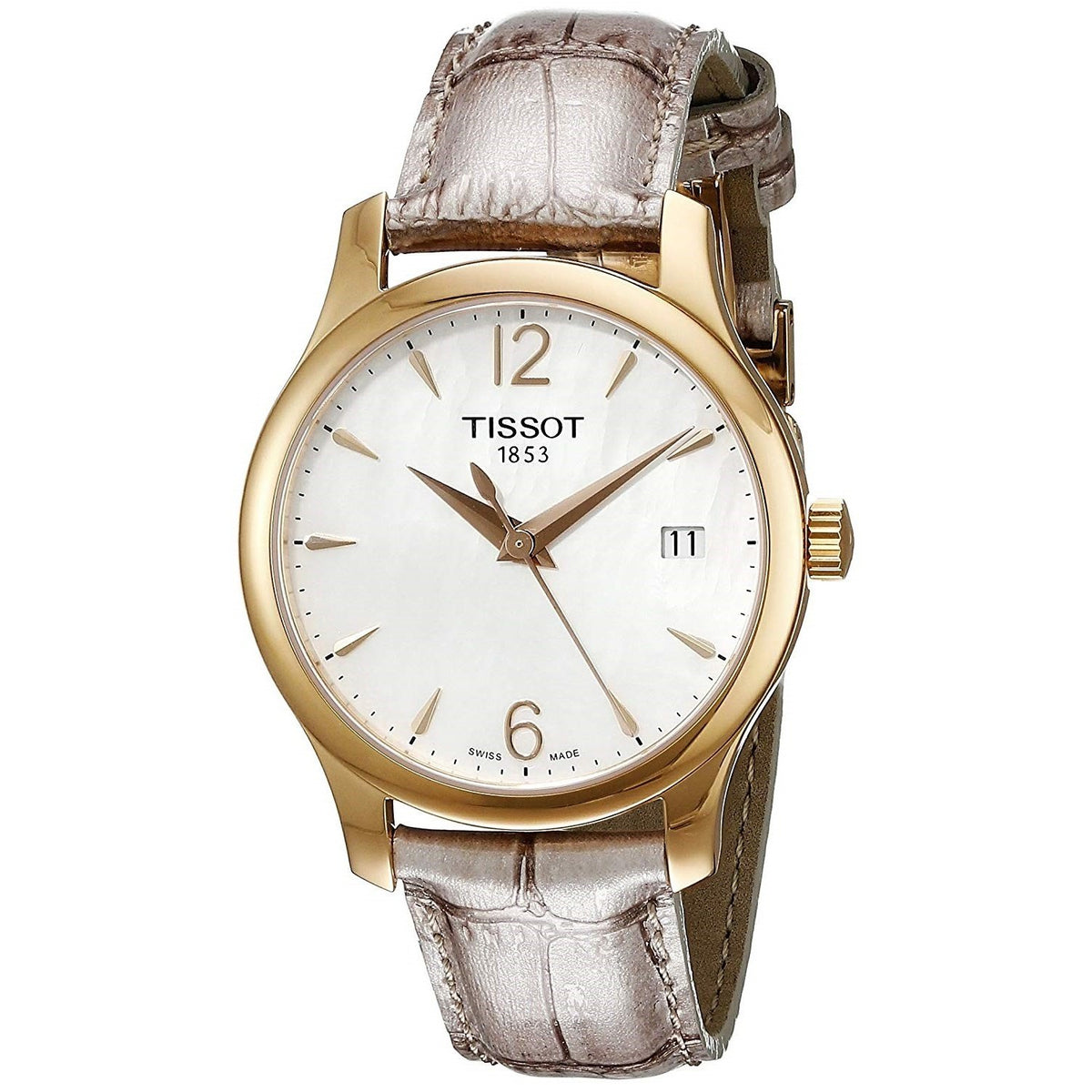 Tissot Women's T0632103711700 T-Classic Tradition Grey Leather Watch