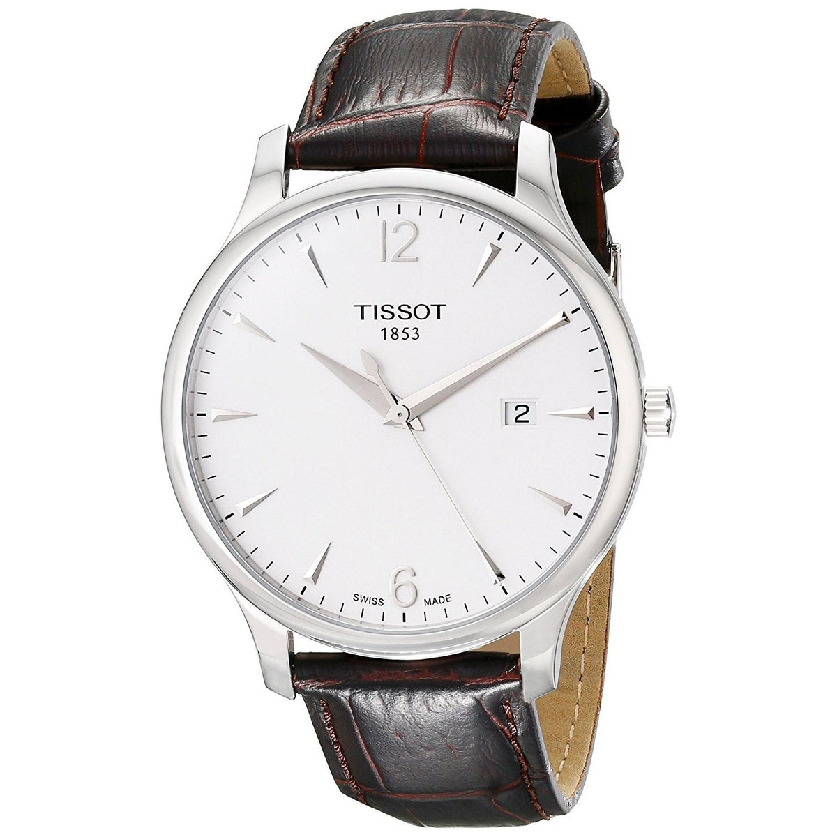 Tissot Men&#39;s T0636101603700 T-Classic Tradition Brown Leather Watch