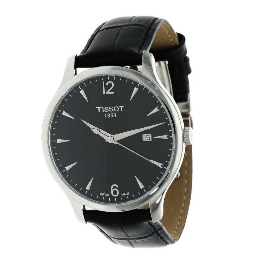 Tissot Men&#39;s T0636101605700 Tradition Black Leather Watch