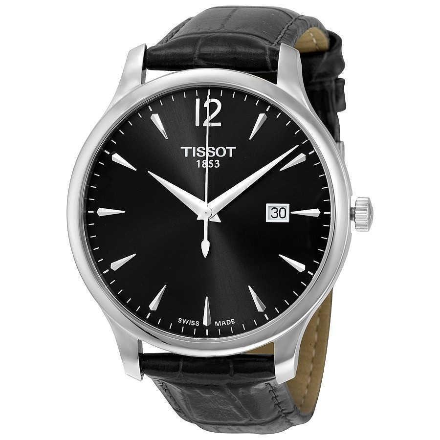 Tissot Men&#39;s T0636101608700 Tradition Black Leather Watch