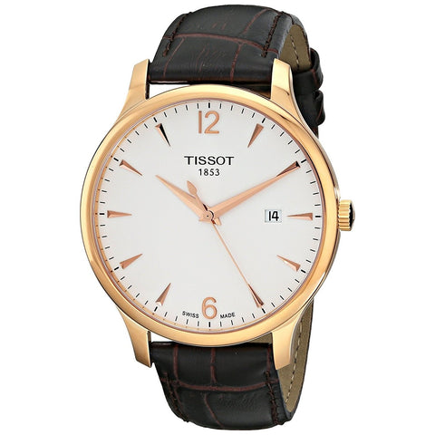 Tissot Men's T0636103603700 T-Classic Tradition Brown Leather Watch