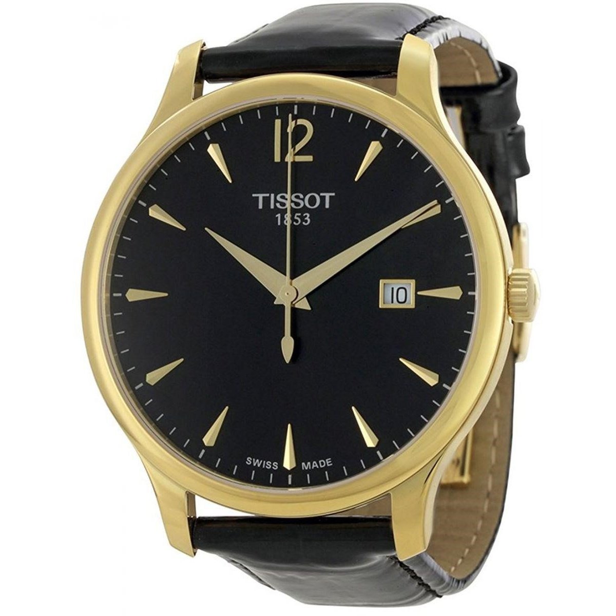 Tissot Men&#39;s T0636103605700 Tradition Black Leather Watch