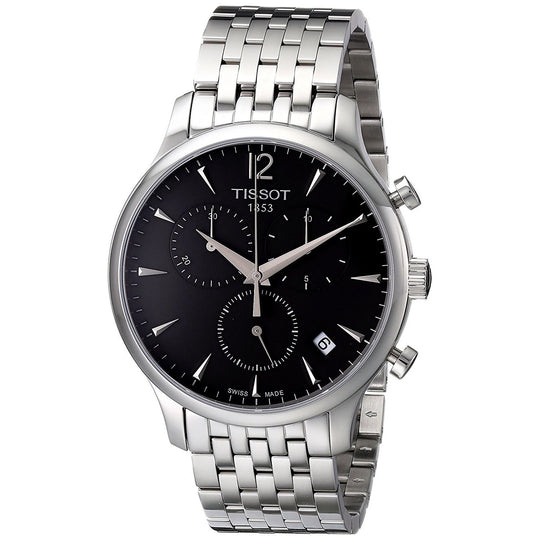 Tissot Men's T0636171106700 T-Classic Charcoal Tradition Chronograph Stainless Steel Watch