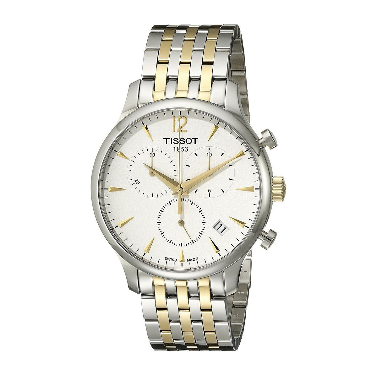 Tissot Men&#39;s T0636172203700 T-Classic Tradition Chronograph Two-Tone Stainless Steel Watch