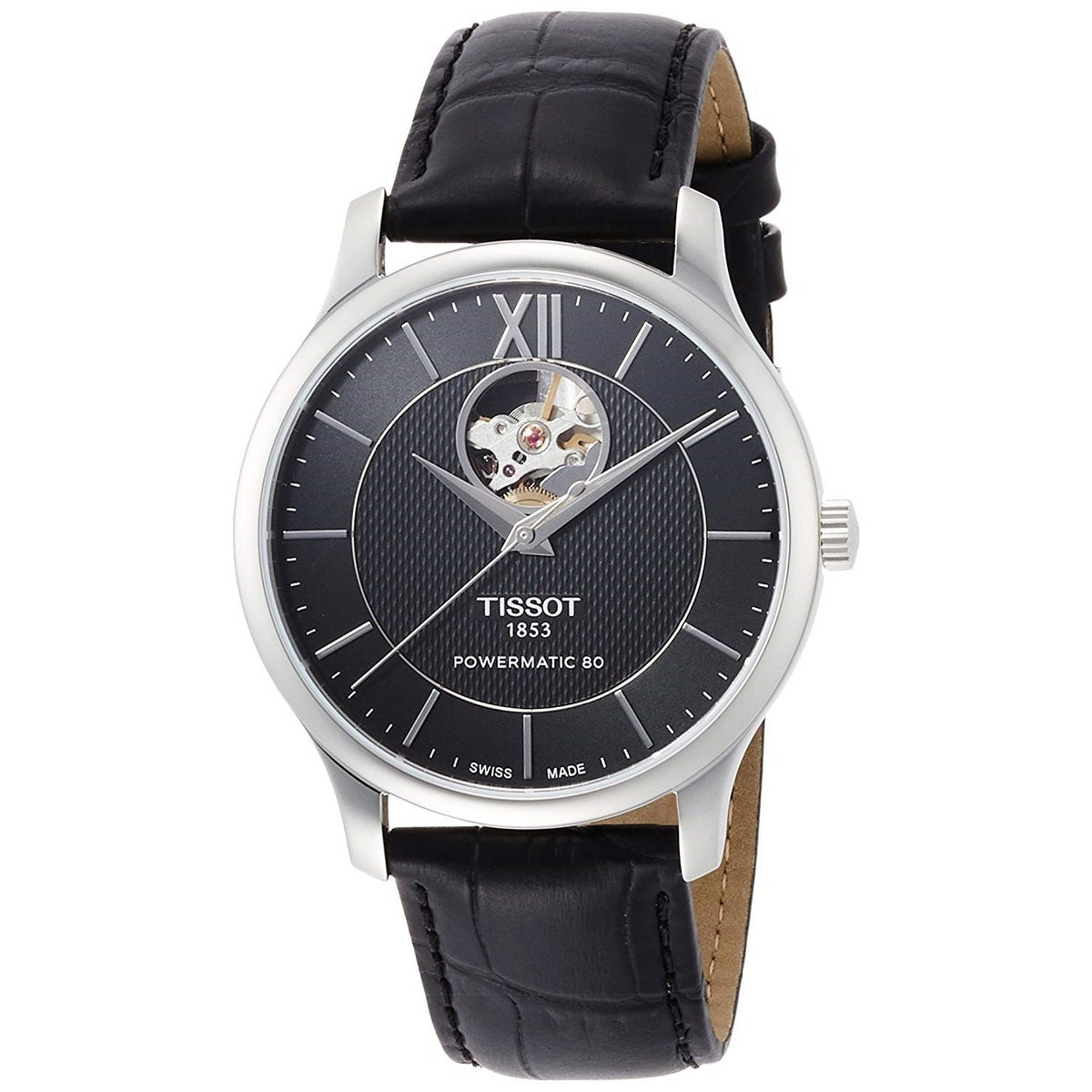Tissot Men's T0639071605800 T-Tradition Automatic Black Leather Watch