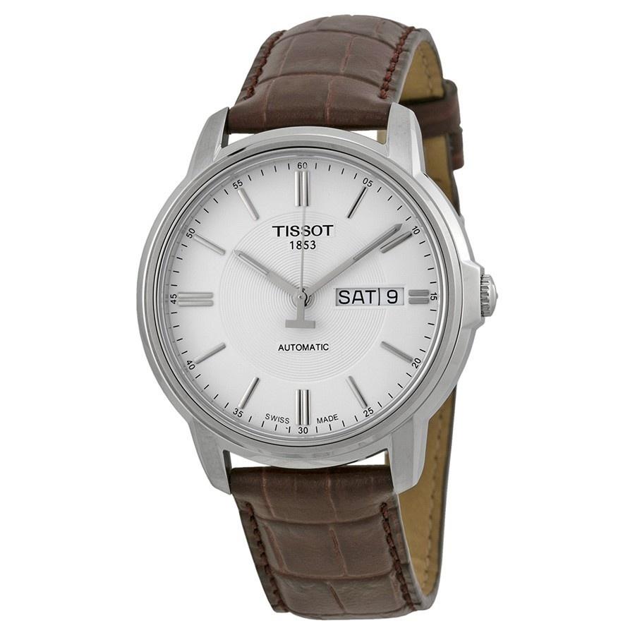 Tissot Men's T0654301603100 T-Classic Tradition Automatic Brown Leather Watch