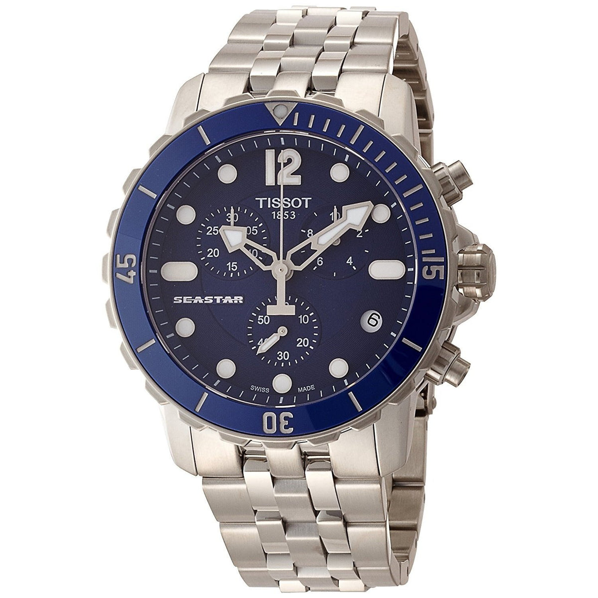Tissot Men&#39;s T0664171104700 Seastar Chronograph Stainless Steel Watch