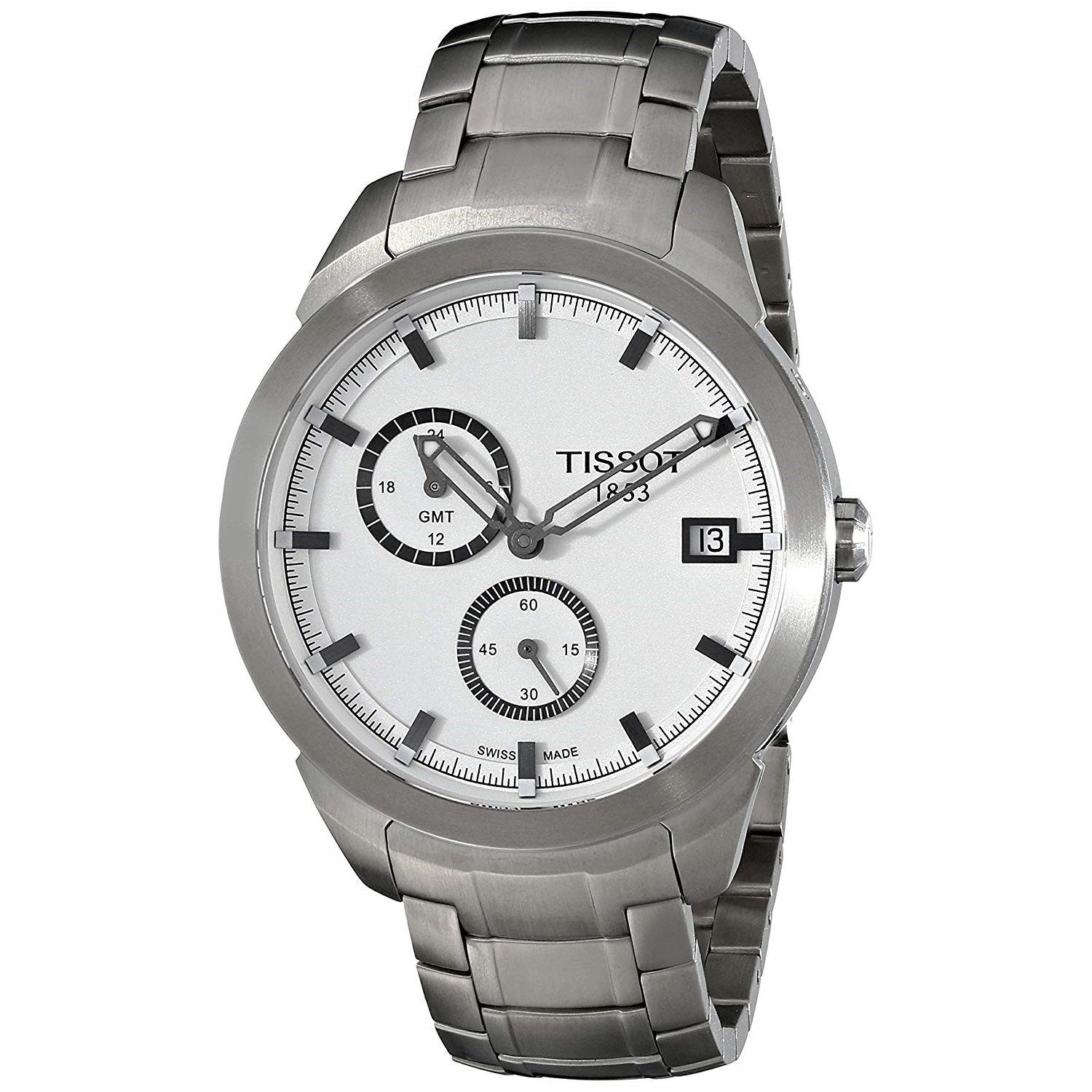 Tissot titanium gmt hotsell black dial men's watch