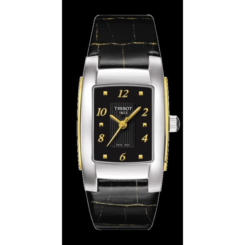 Tissot Women s T0733102605700 T10 Black Leather Watch