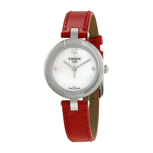 Tissot Women's T0842101611600 T-Trend Pinky Diamond Red Leather Watch