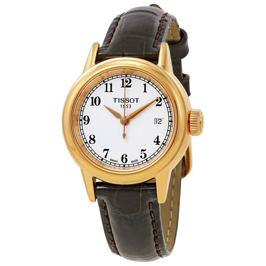 Tissot Women&#39;s T0852103601200 Carson Brown Leather Watch