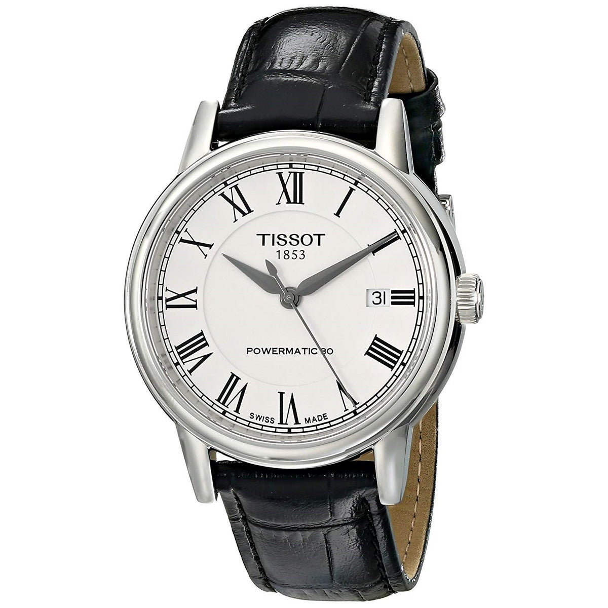 Tissot Men&#39;s T0854071601300 Carson Automatic Black Leather Watch