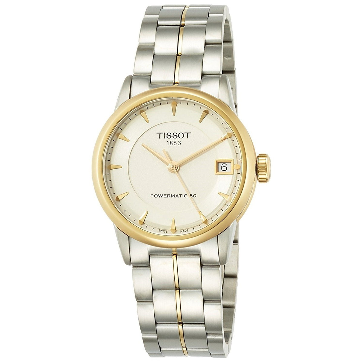 Tissot Women&#39;s T0862072226100 T-Classic Powermatic 80 Two-Tone Stainless Steel Watch